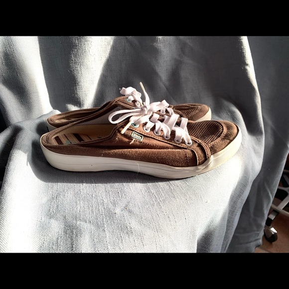 Keds brown with white laced sneaker mules size 8 - Picture 2 of 5
